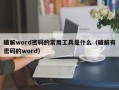 破解word密码的常用工具是什么（破解有密码的word）