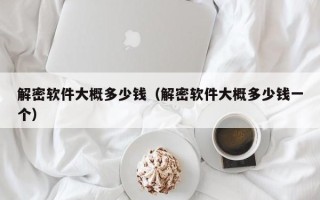 解密软件大概多少钱（解密软件大概多少钱一个）