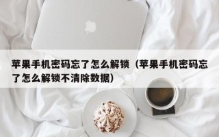 苹果手机密码忘了怎么解锁（苹果手机密码忘了怎么解锁不清除数据）