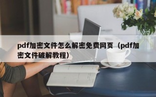 pdf加密文件怎么解密免费网页（pdf加密文件破解教程）