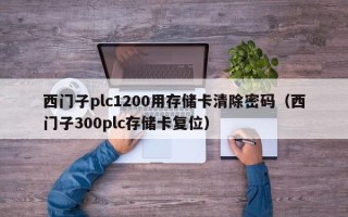 西门子plc1200用存储卡清除密码（西门子300plc存储卡复位）