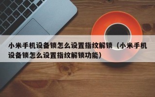小米手机设备锁怎么设置指纹解锁（小米手机设备锁怎么设置指纹解锁功能）