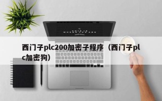 西门子plc200加密子程序（西门子plc加密狗）