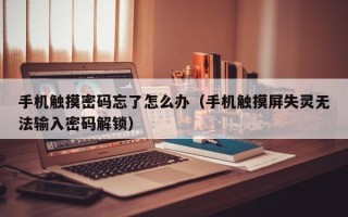 手机触摸密码忘了怎么办（手机触摸屏失灵无法输入密码解锁）